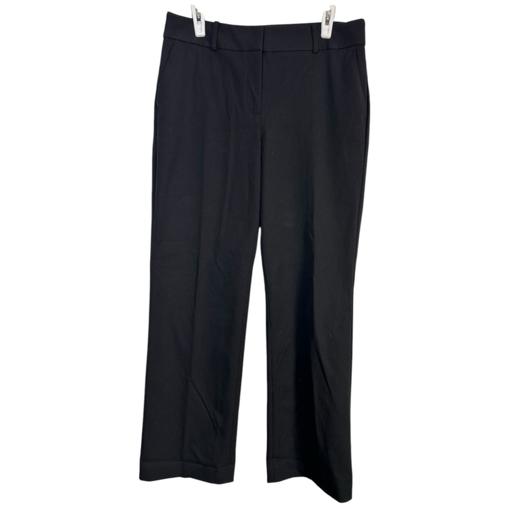 Talbots Newport Pant Dressy Straight Leg‎ Black Cotton Size 10